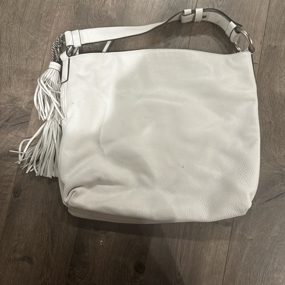 Michael Kors Cream Shoulder Bag with Tassels - Picture 2 of 3